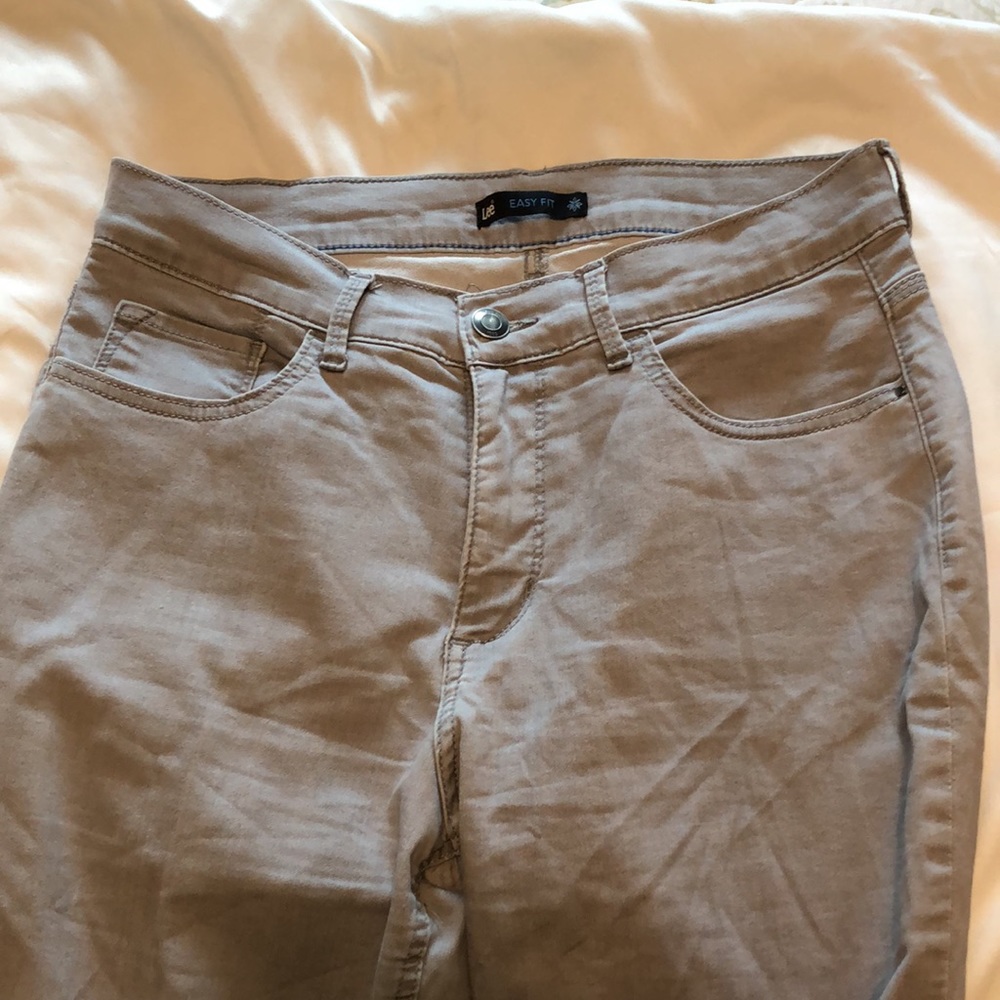 Capris gray grey Lee easy fit size 12 - Picture 2 of 8
